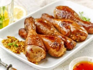 Muslos de pollo asado