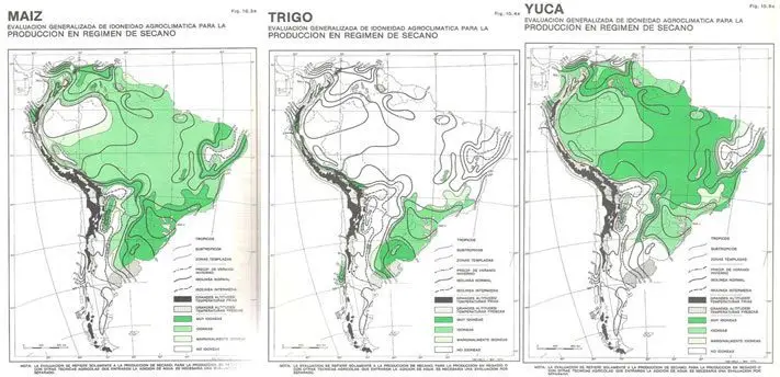 Clima agricultura y siembra - Mapas de sur América y su planificación estratégica según el clima