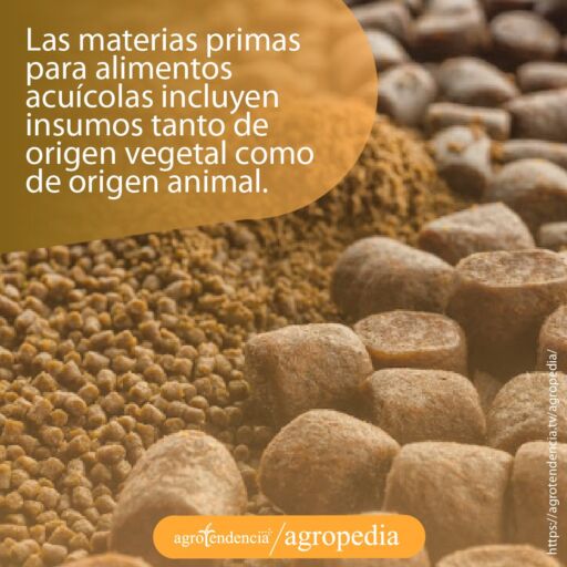 materia prima y pelets de alimentos