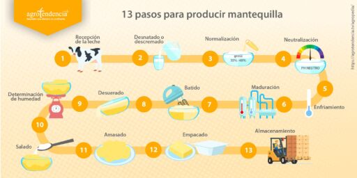 pasos para la producción de mantequilla