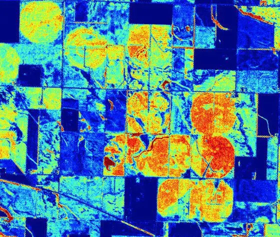 imagen satelital de cultivos