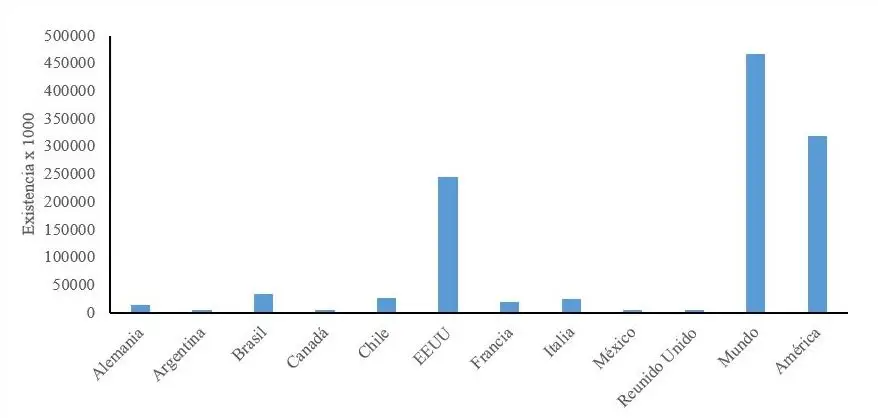 producción de pavos en el mundo.