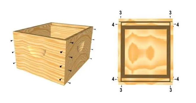 cajón de madera para construir un apiario