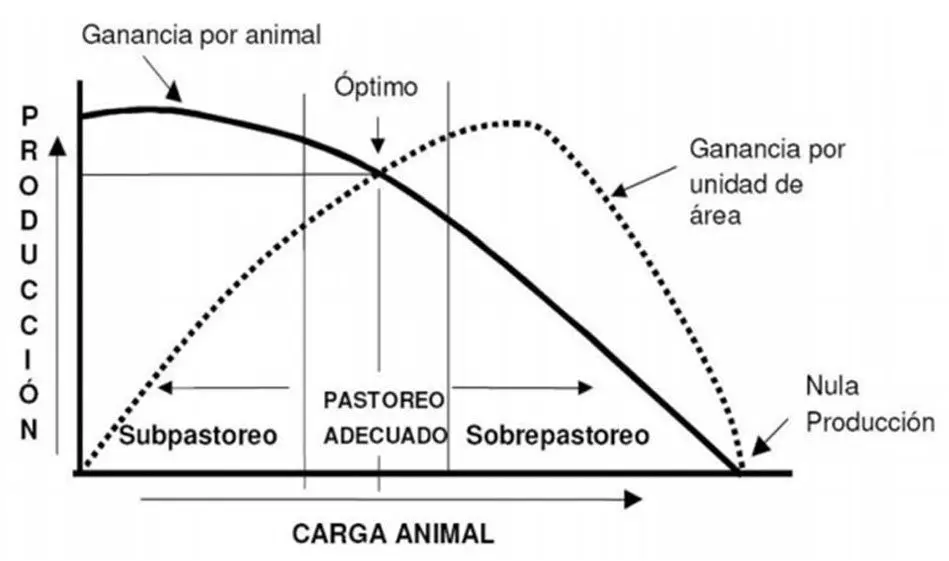carga animal de potreros