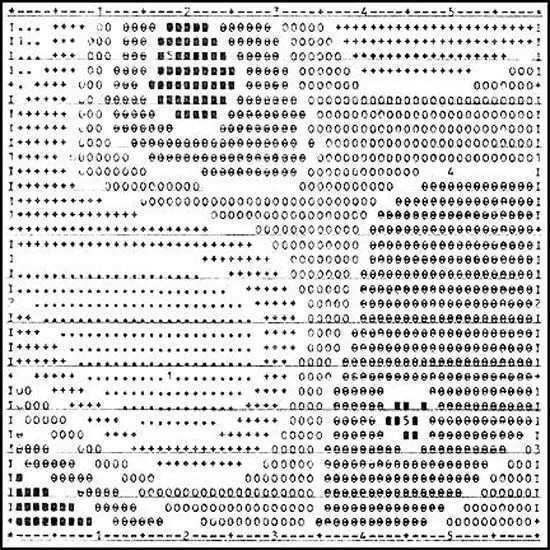 Ejemplo de un mapa generado por el SYMAP inicios de los SIG