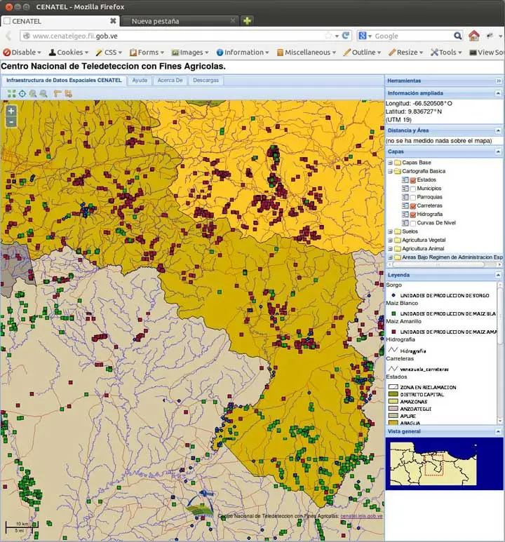 imagen de geoportal de Cenatel 