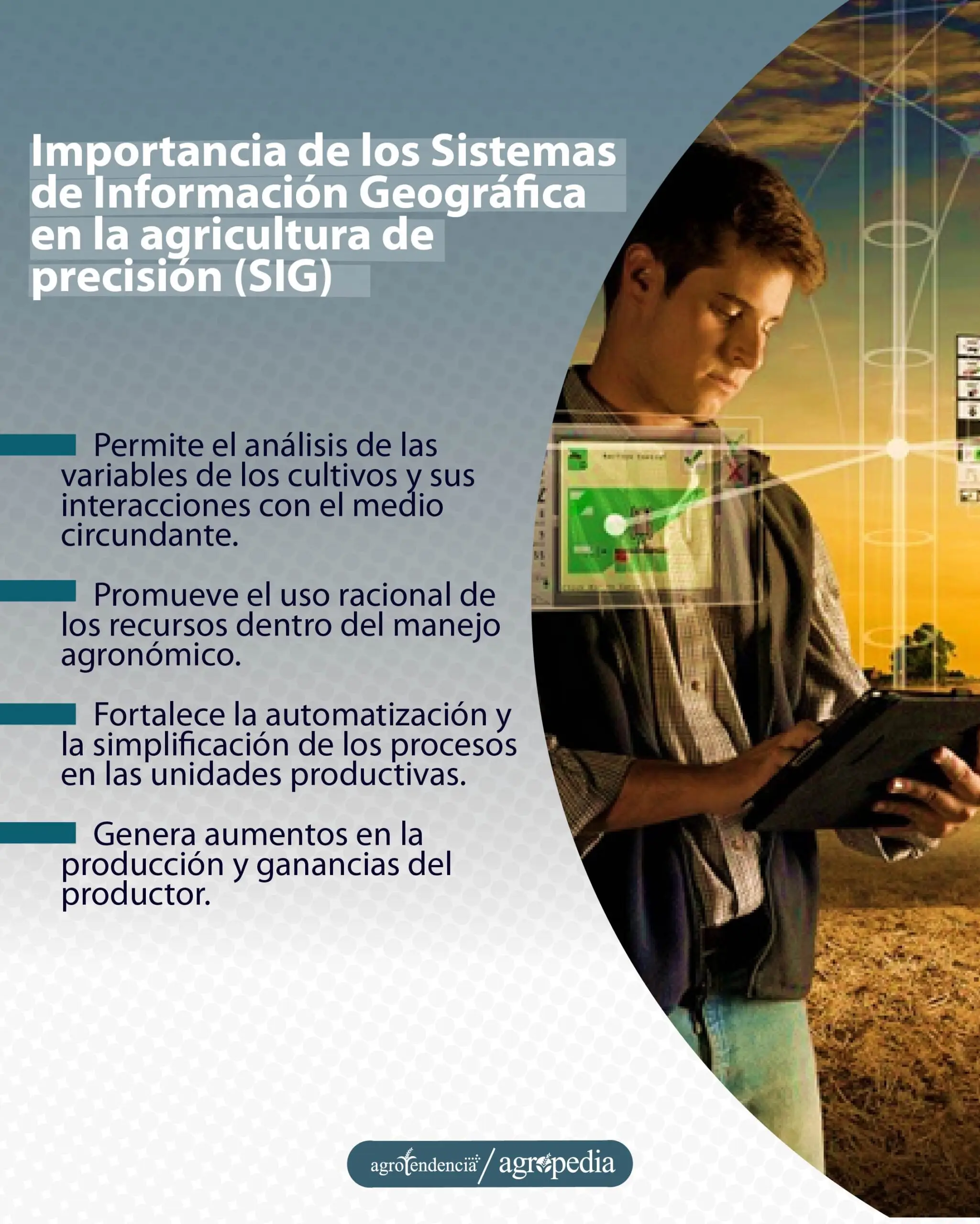 hombre evaluando en table importancia de los SIG