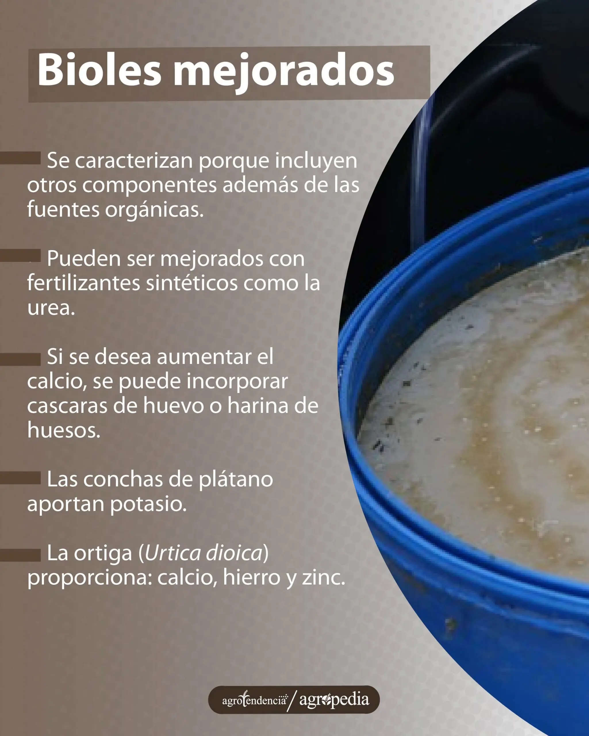 tanque azul con biol
