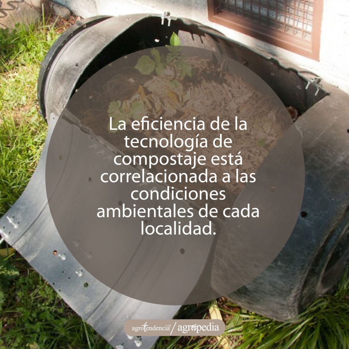 barril abierto que sirve como compostero