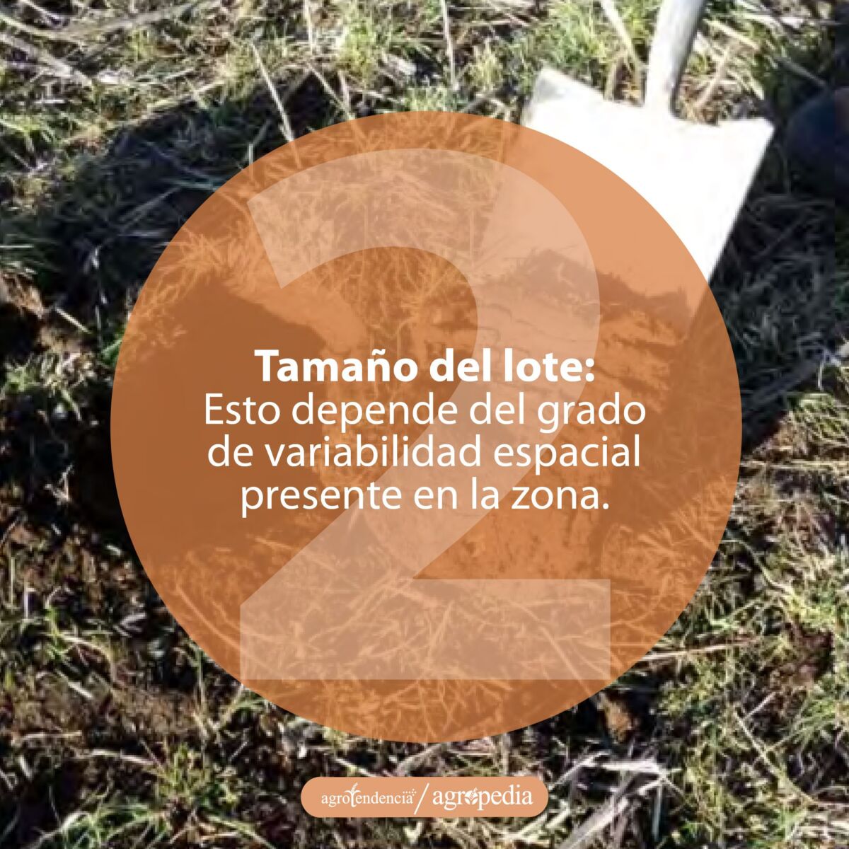 Una pala extrayendo una muestra de suelo para hacerle análisis al mismo