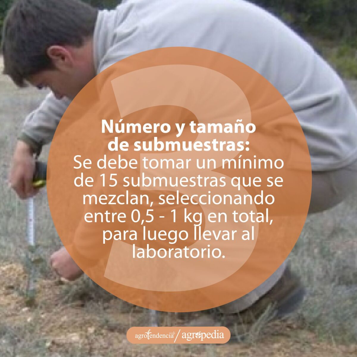 hombre sacando muestra de suelos